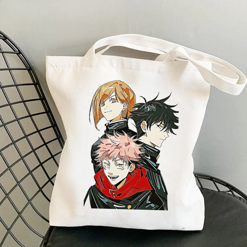 Casual Anime Printed Canvas Shoulder Bag