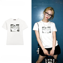 Ruka Same Graphic Slim Short-sleeved T-shirt