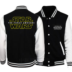 Cool Men's Comic Print Baseball Jacket