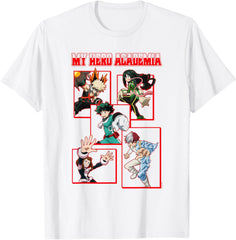 Midoriya Bakugo Todoroki Collage Anime T-Shirt