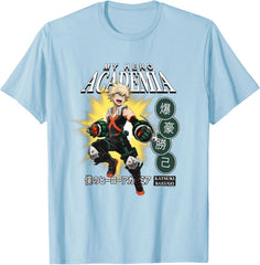 Katsuki Bakugo Burst with Icons Anime T-Shirt