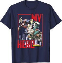 My Hero All Might Deku Bakugo Graphic T-Shirt