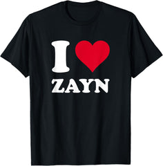 Red Heart I Love Zayn T-Shirt