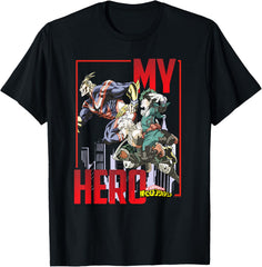 My Hero All Might Deku Bakugo Graphic T-Shirt