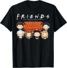 Friends Chibi Characters Printed T-Shirt