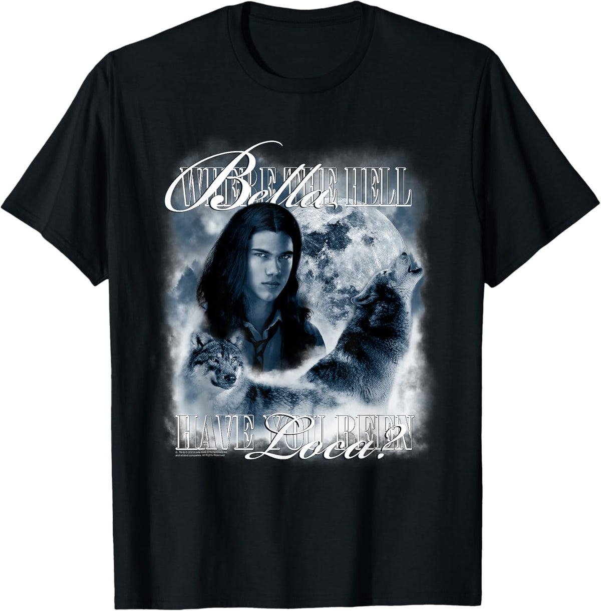 Unisex Retro Jacob Wolf Moon Loca Movie T-Shirt