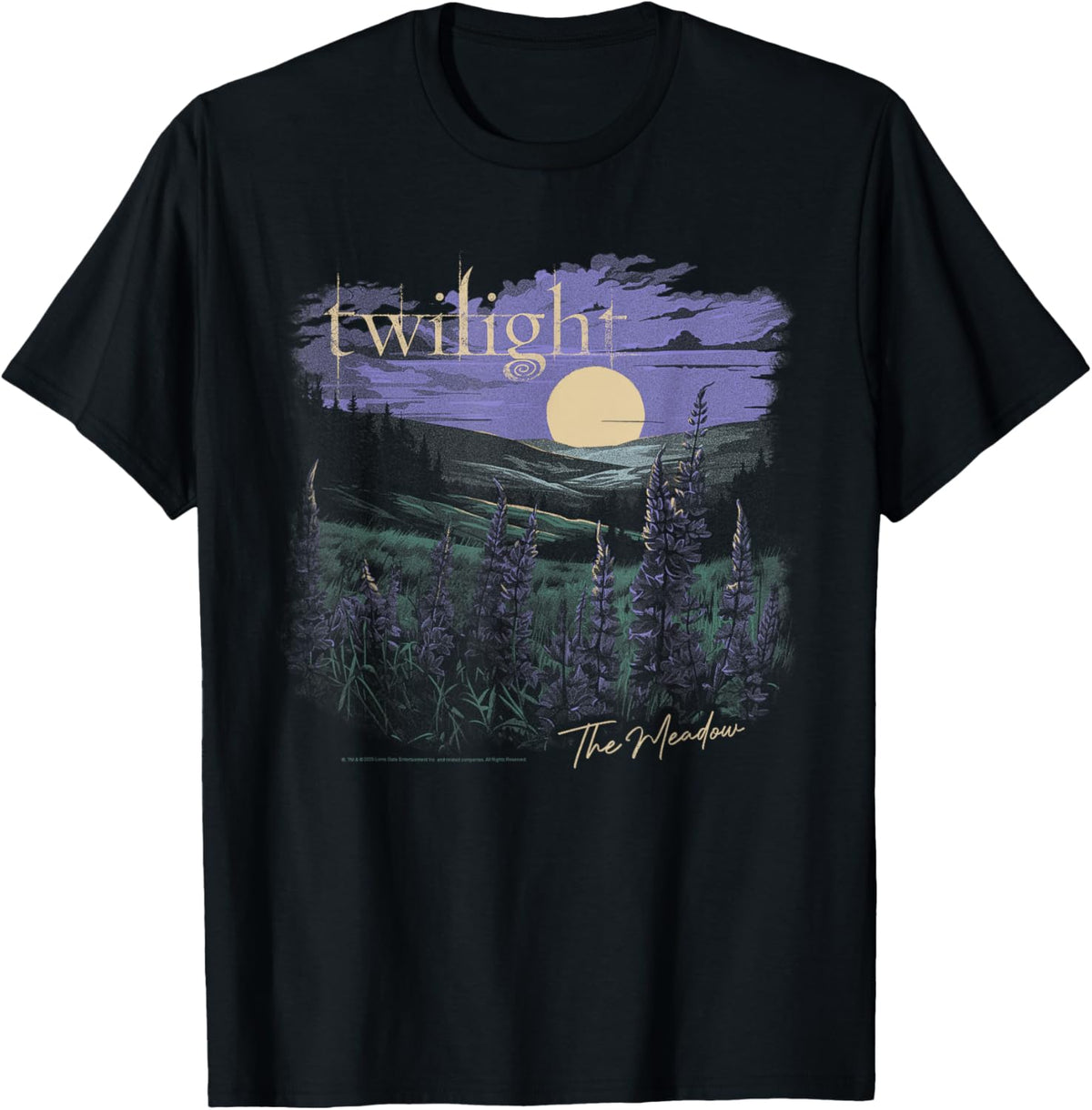 Unisex The Meadow Flowers and Moon Souvenir Movie T-Shirt