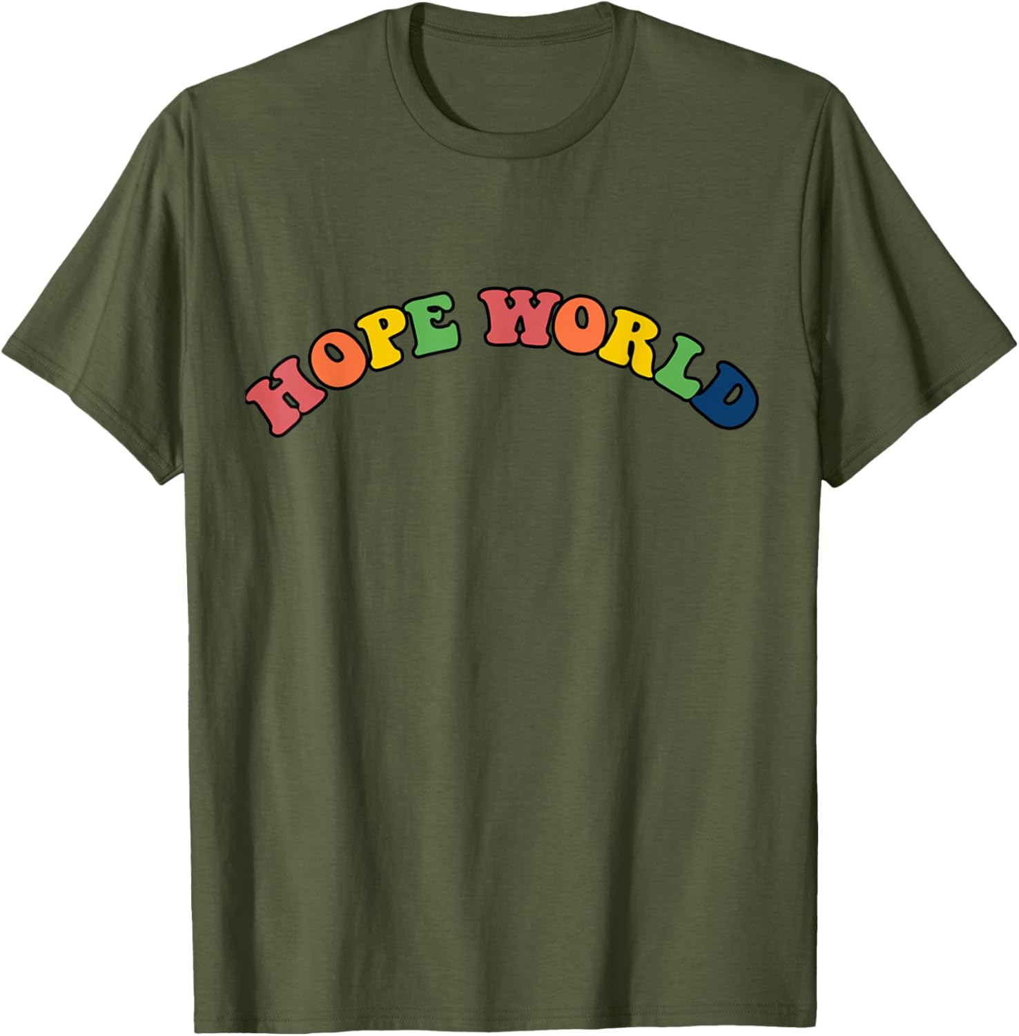 KPOP Multi-color Hope World Printed T-Shirt