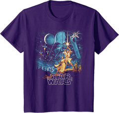 A New Hope Faded Vintage Retro Poster T-Shirt