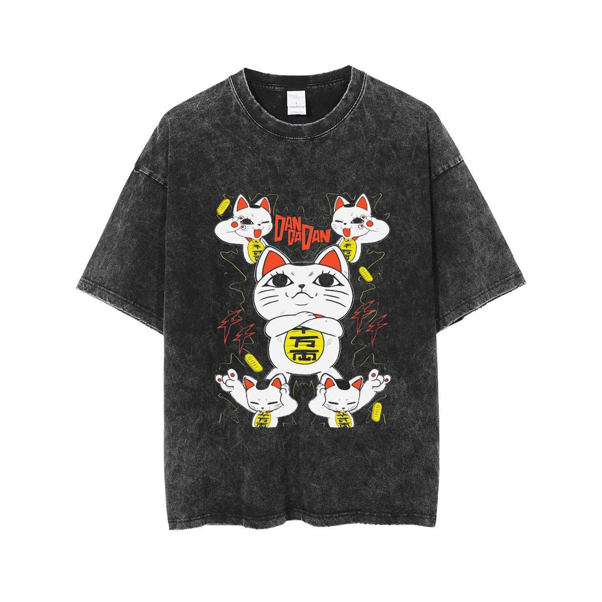 Retro Anime Printed Casual Cotton T-Shirt