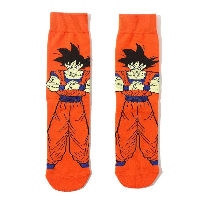 Trendy Anime Cotton Medium Tube Socks