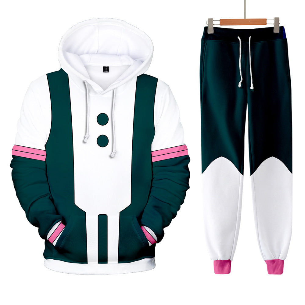 Unisex Anime 3d Print Cosplay Hoodie Pants Two-piece Set