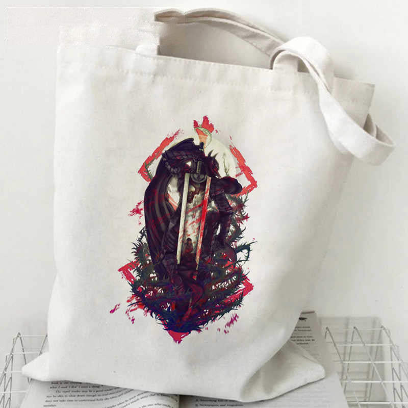 Anime Printed Canvas Shoulder Bag