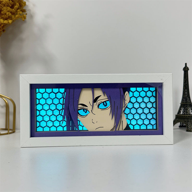 Anime Paper Carving Photo Frame Lamp