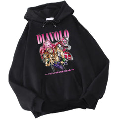 Trendy JOJO Diavolo Print Sports Hoodie