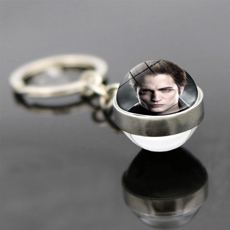 Versatile Double-sided Twilight Keychain Pendant
