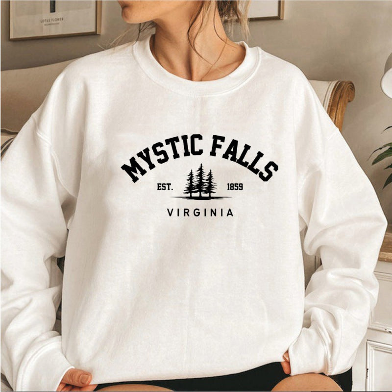 Casual Mystic Falls Virginia Crew Neck Sweatshirt