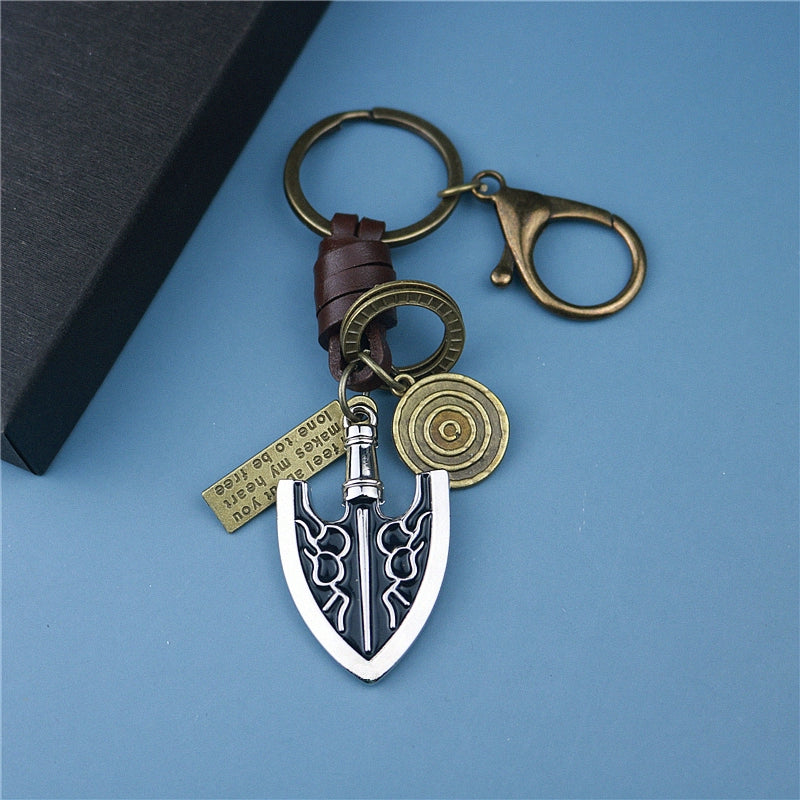 Anime Cowhide Rope Keychain Pendant