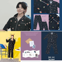 Unisex Kpop Good Day Bad Day Long Sleeve Pajama Set