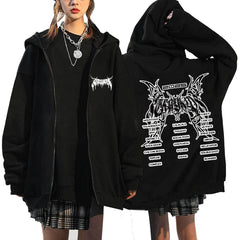 KPOP Dominate 2025 Logo Printed Zipper Hoodie