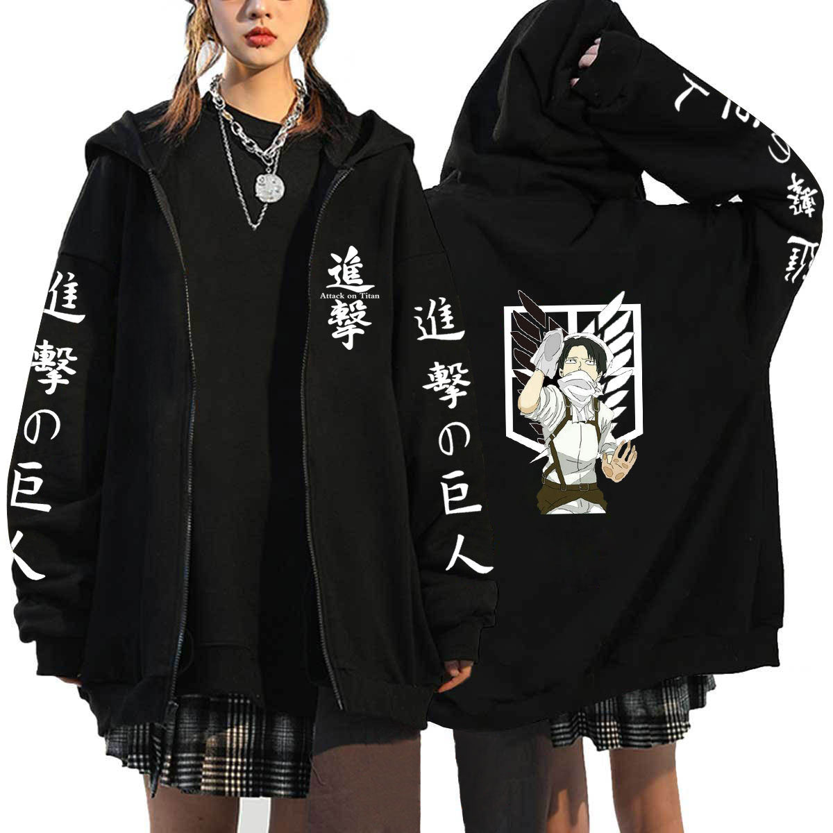 Unisex Anime Zip Up Casual Sports Jacket