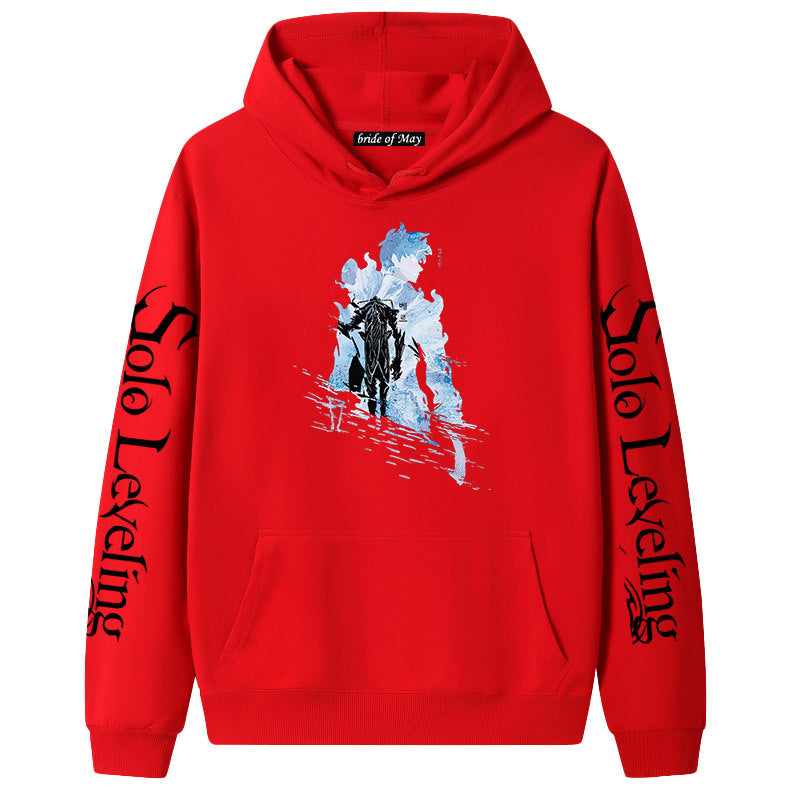Unisex Anime Pattern Printed Pullover Hoodie
