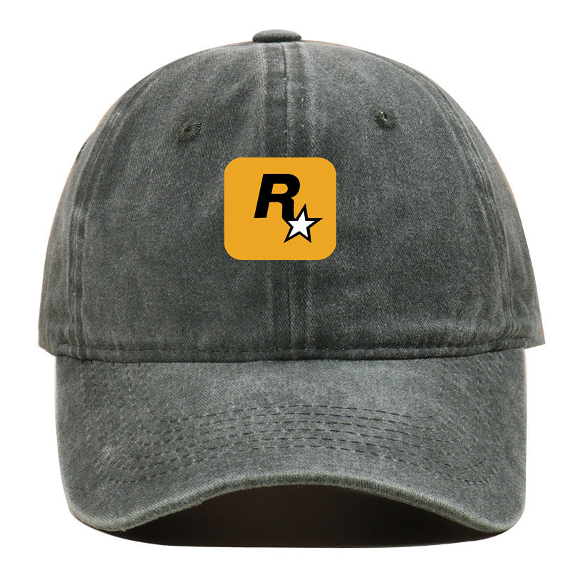 Game R Star Print Washed Baseball Cap