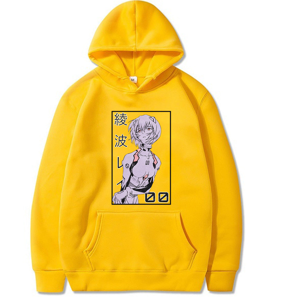 Casual Eva Rei Print Loose Hoodie