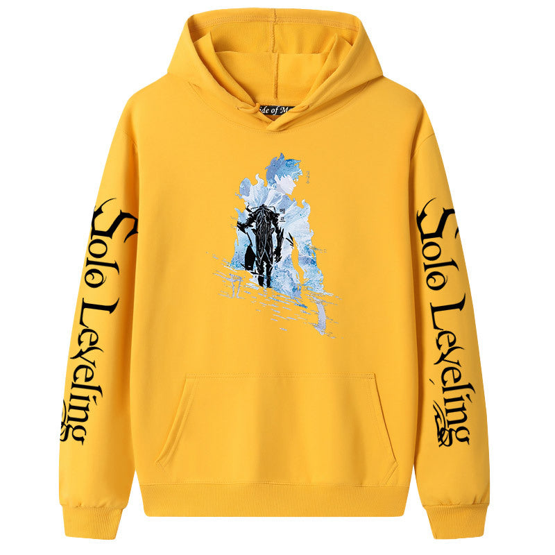 Unisex Anime Pattern Printed Pullover Hoodie