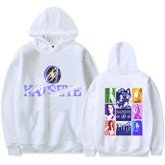 Unisex KPOP Logo Printed Drawstring Hoodie