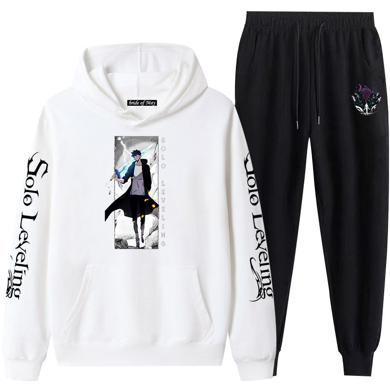 Casual Anime Graphic Hoodie Loose Pants
