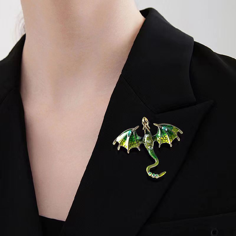 Retro Cartoon Dragon Shape Brooch