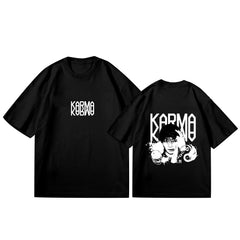 KPOP Album KARMA Logo Print Crew Neck T-Shirt