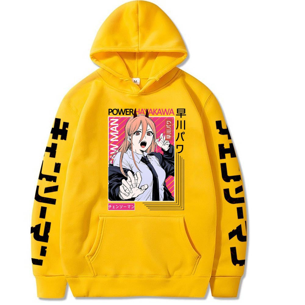 Men's Anime Print Loose Hooded Sweatshirt