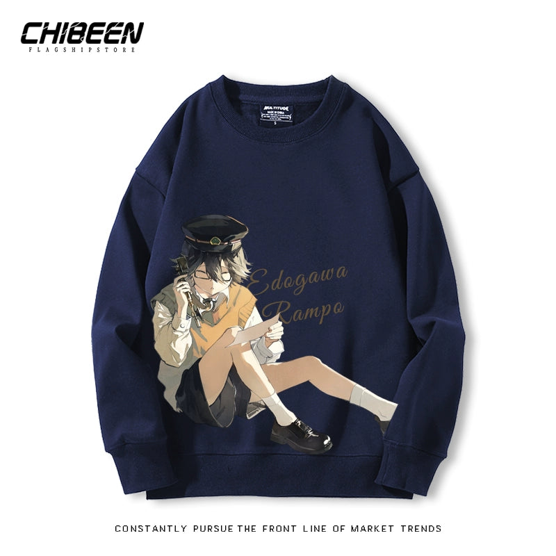 Unisex Anime Round Neck Cotton Sweatshirt