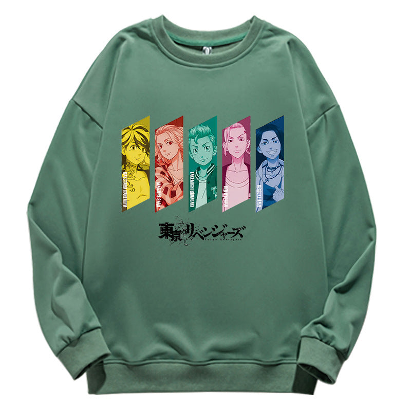 Anime Cotton Crew Neck Sweatshirt
