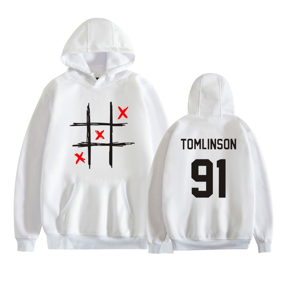 Unisex Louis 91 Letter Printed Casual Hoodie