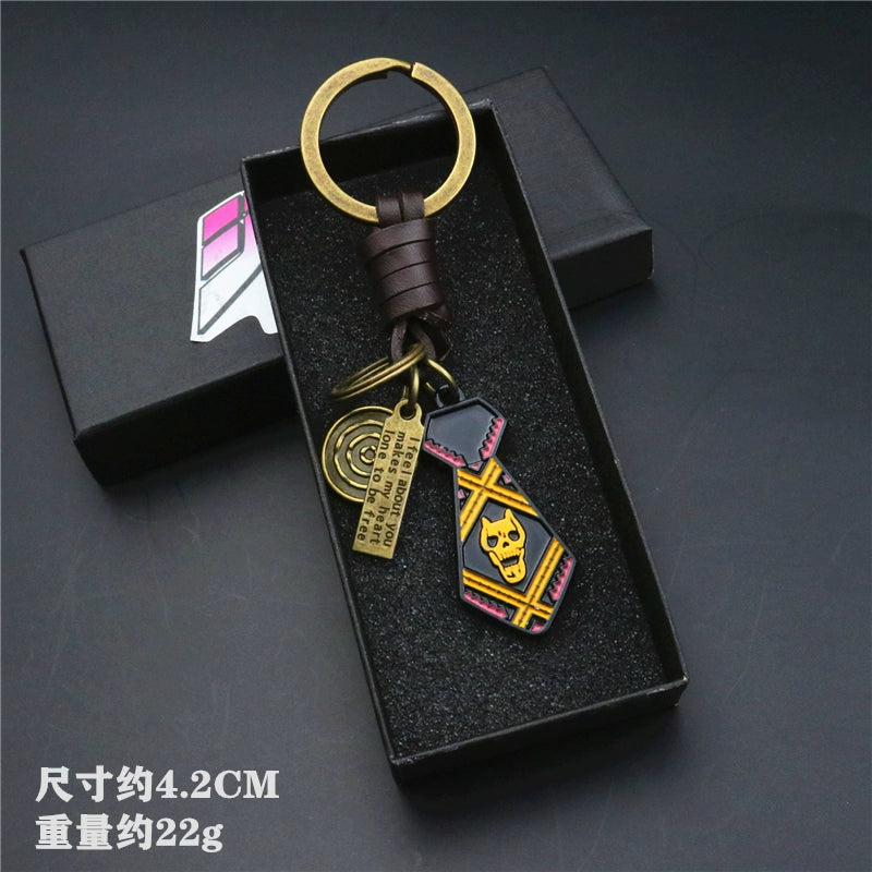 Anime Cowhide Rope Keychain Pendant