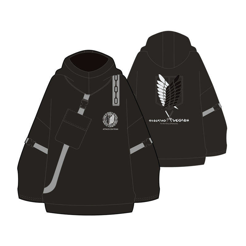 Unisex Anime Levi Cosplay Loose Hoodie
