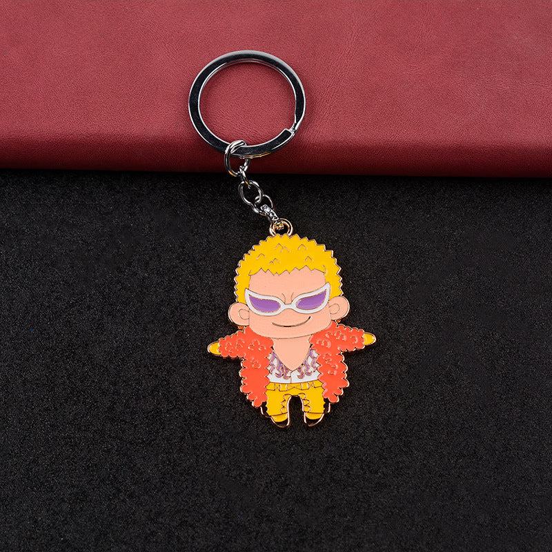 Trendy Anime Luffy Zoro Keychain Pendant