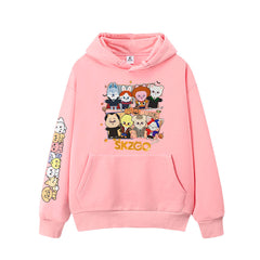 SKZ Pattern Printed Pullover Hoodie