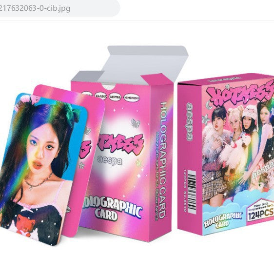 124pcs KPOP Holographic Cards
