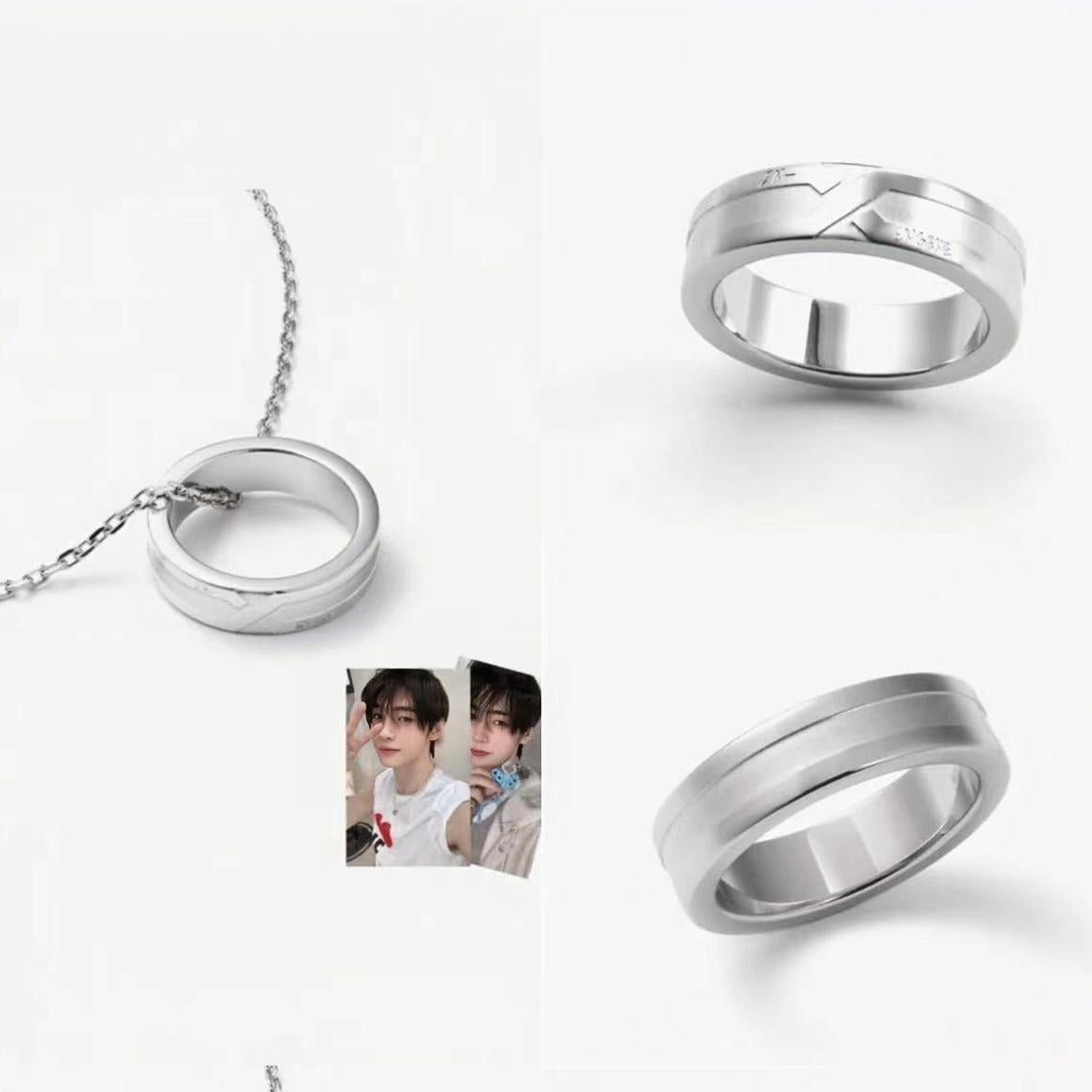 Chic Kpop Ring Pendant Necklace