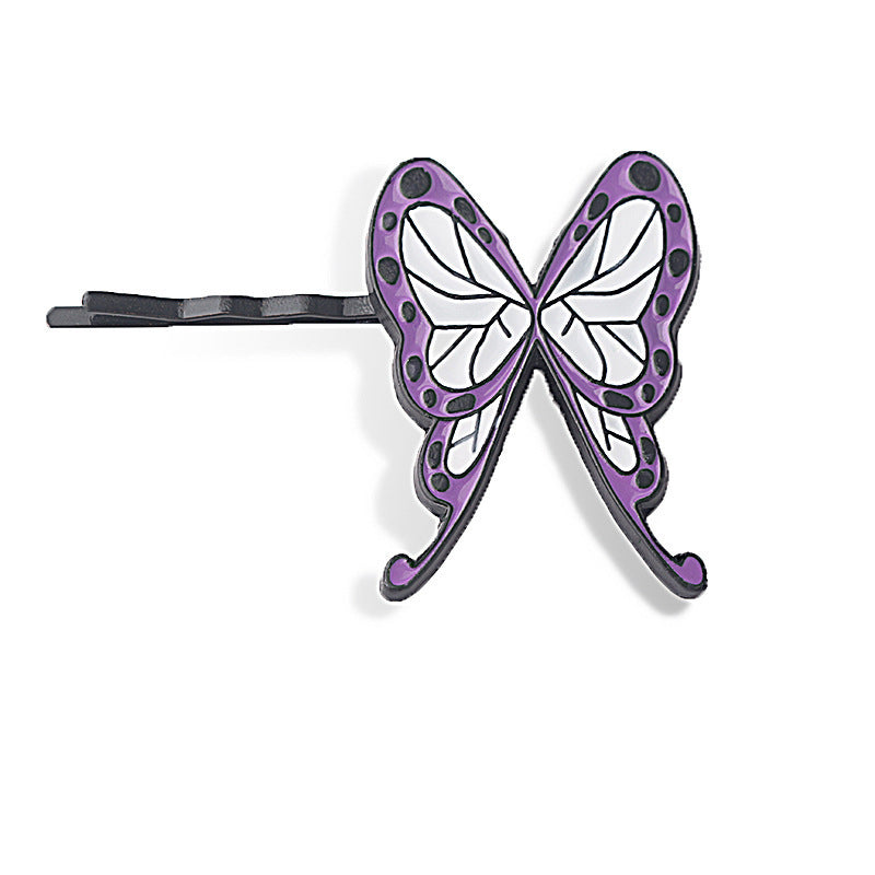 Butterfly Anime Keychain Hairpin Pendant A Pair