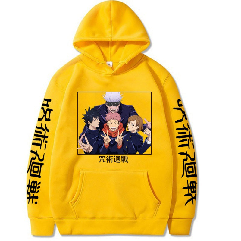 Casual Trendy Anime Print Loose Hoodie