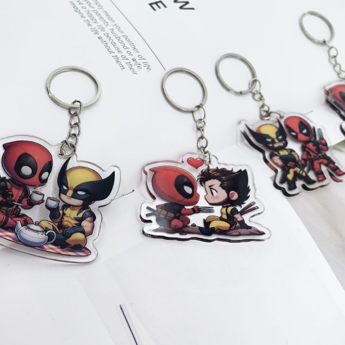 Deadpool and Wolverine Acrylic Keychain Pendant