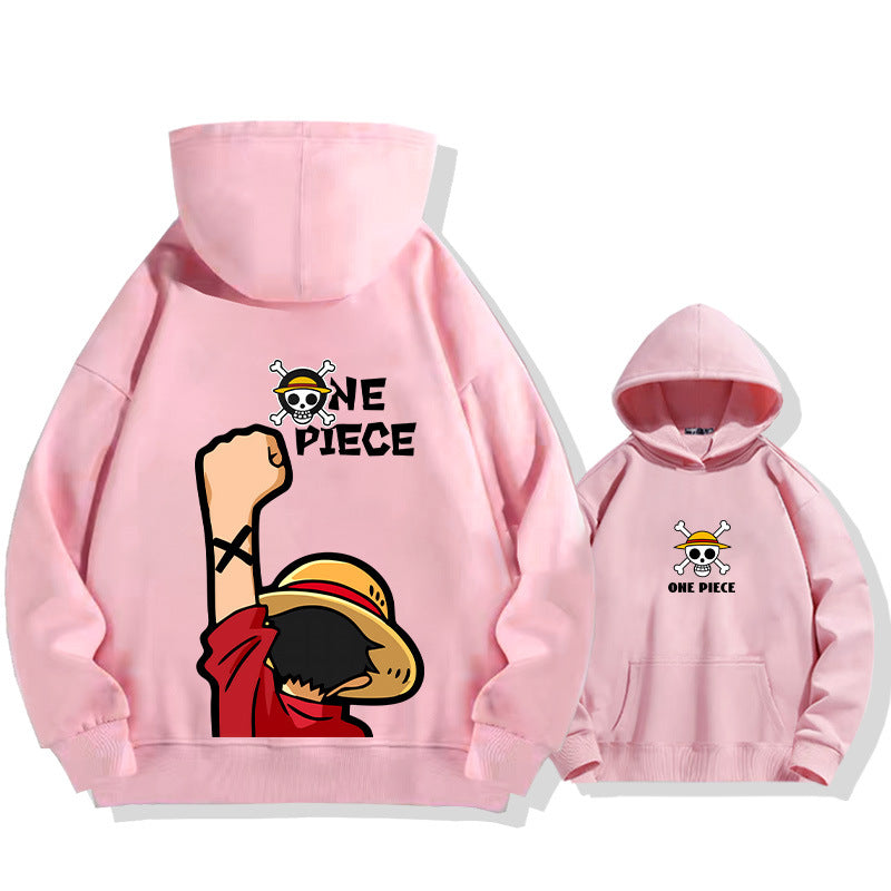 Unisex Trendy Luffy Loose Pullover Hoodie