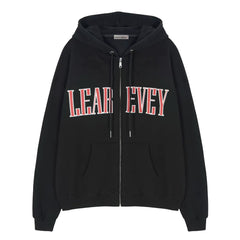 Ian Same Black Zip Up Hooded Jacket