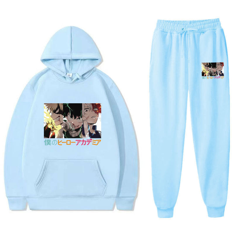 Unisex Casual Anime Graphic Sports Hoodie Pants Suit