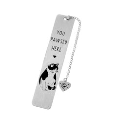 Creative Cat Charm Stainless Steel Bookmark